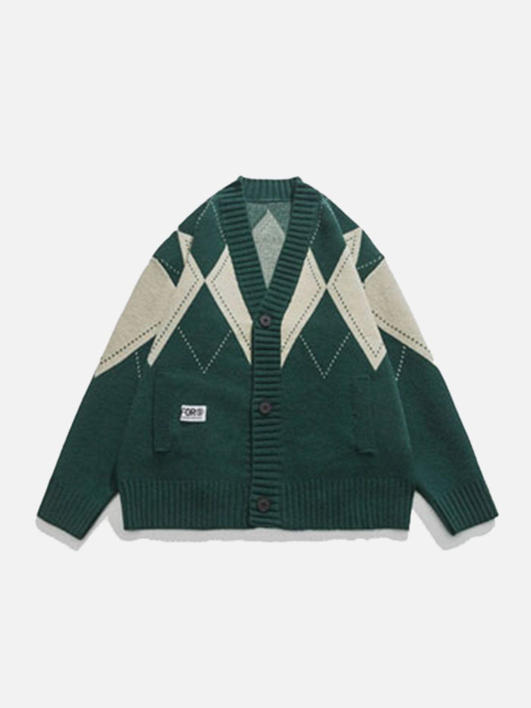 Ellesey - Vintage Rhombus Cardigan-Streetwear Fashion - ellesey.com