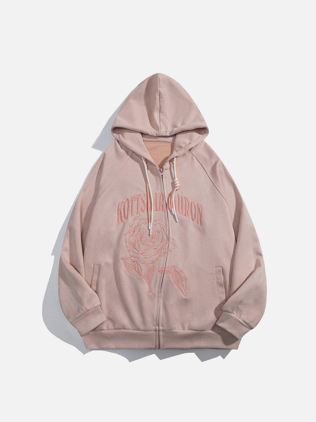 Ellesey - Vintage Rose Embroidery Hoodie- Streetwear Fashion - ellesey.com