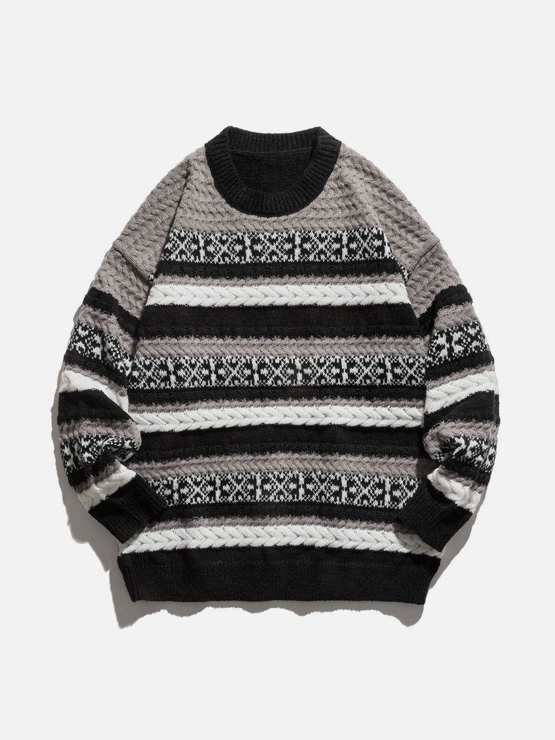 Ellesey - Vintage Stripe Weave Sweater-Streetwear Fashion - ellesey.com