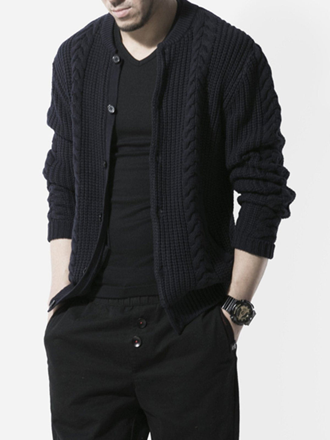 Ellesey - Vintage Twisted Knit Cardigan-Streetwear Fashion - ellesey.com