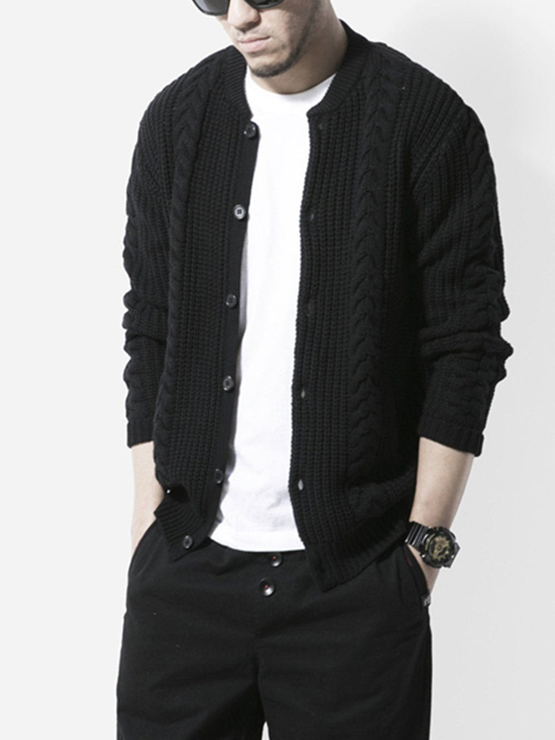 Ellesey - Vintage Twisted Knit Cardigan-Streetwear Fashion - ellesey.com