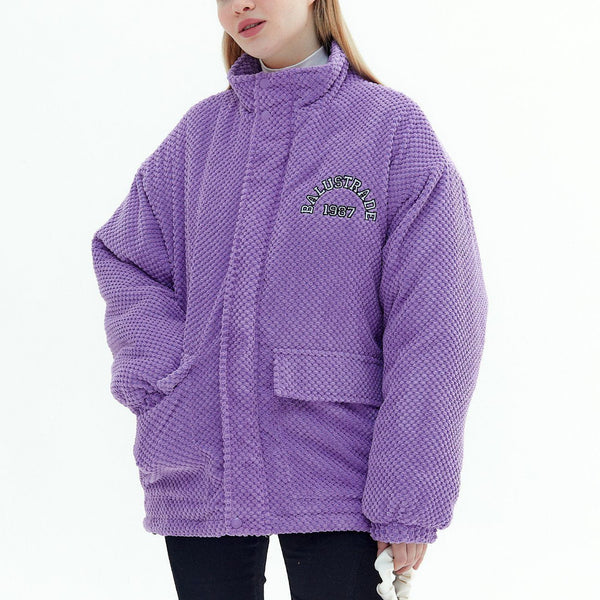 Ellesey - Waffle Letter Flocked Winter Coat-Streetwear Fashion - ellesey.com