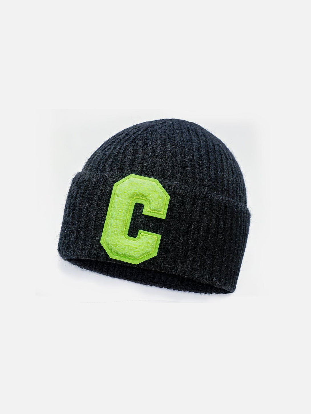 Ellesey - Warm Curled "C" Letter Knitted Hat- Streetwear Fashion - ellesey.com