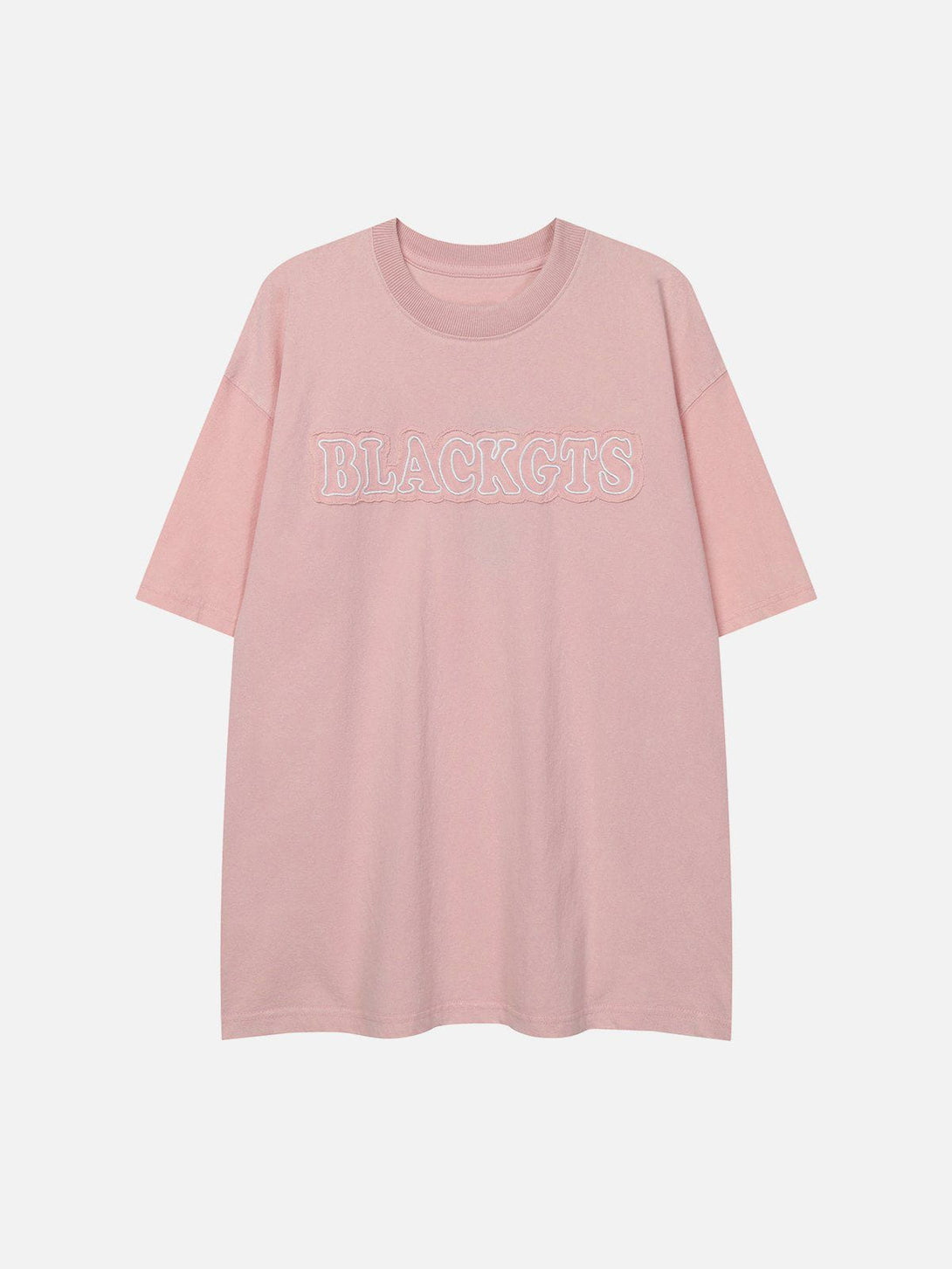 Ellesey - Washed Applique Embroidery Letter Tee- Streetwear Fashion - ellesey.com