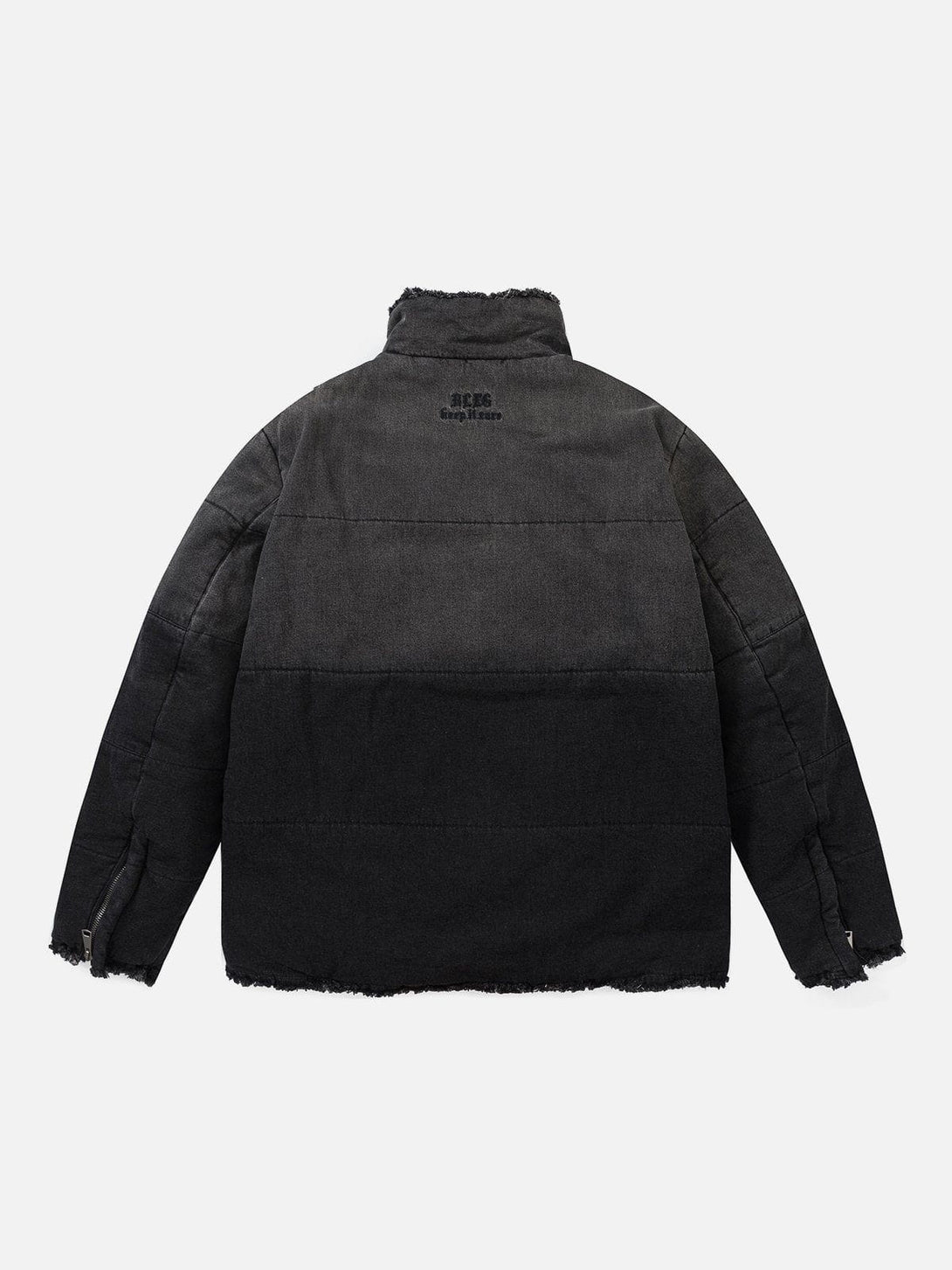 Ellesey - Washed Gradient Frayed Winter Coat-Streetwear Fashion - ellesey.com