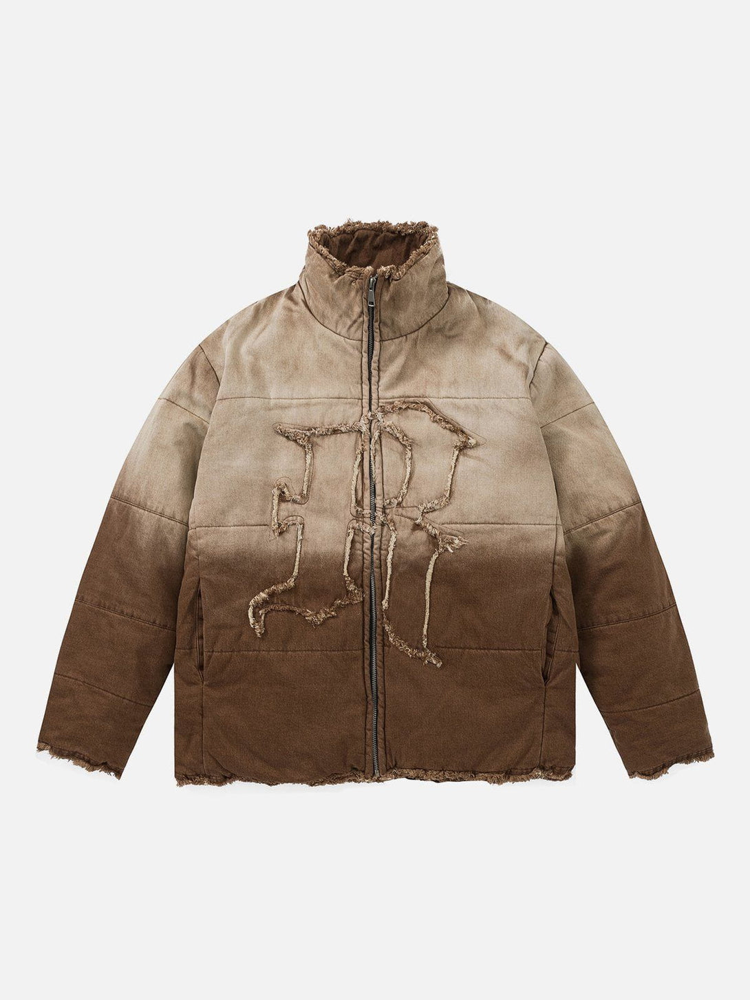 Ellesey - Washed Gradient Frayed Winter Coat-Streetwear Fashion - ellesey.com