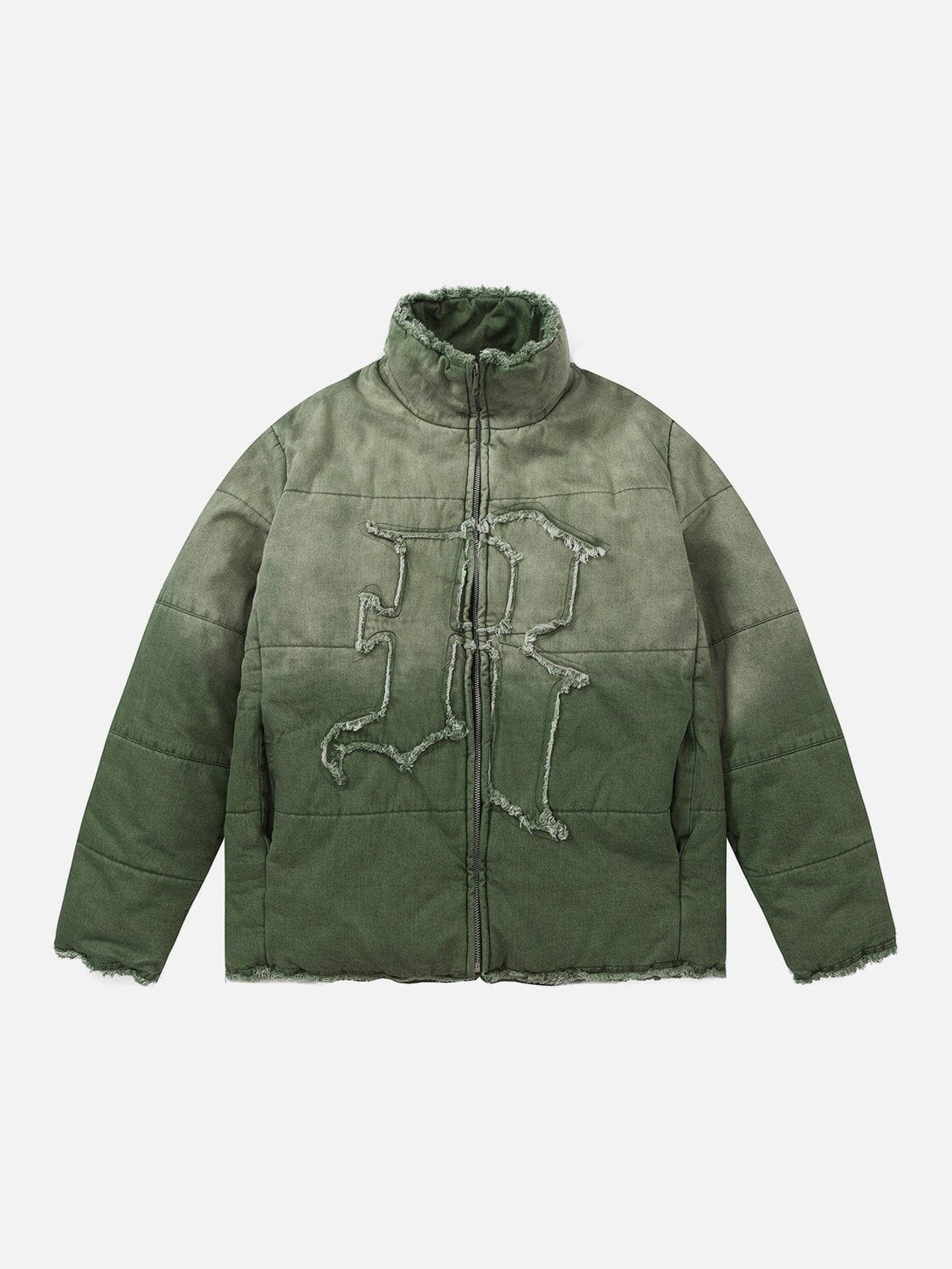 Ellesey - Washed Gradient Frayed Winter Coat-Streetwear Fashion - ellesey.com