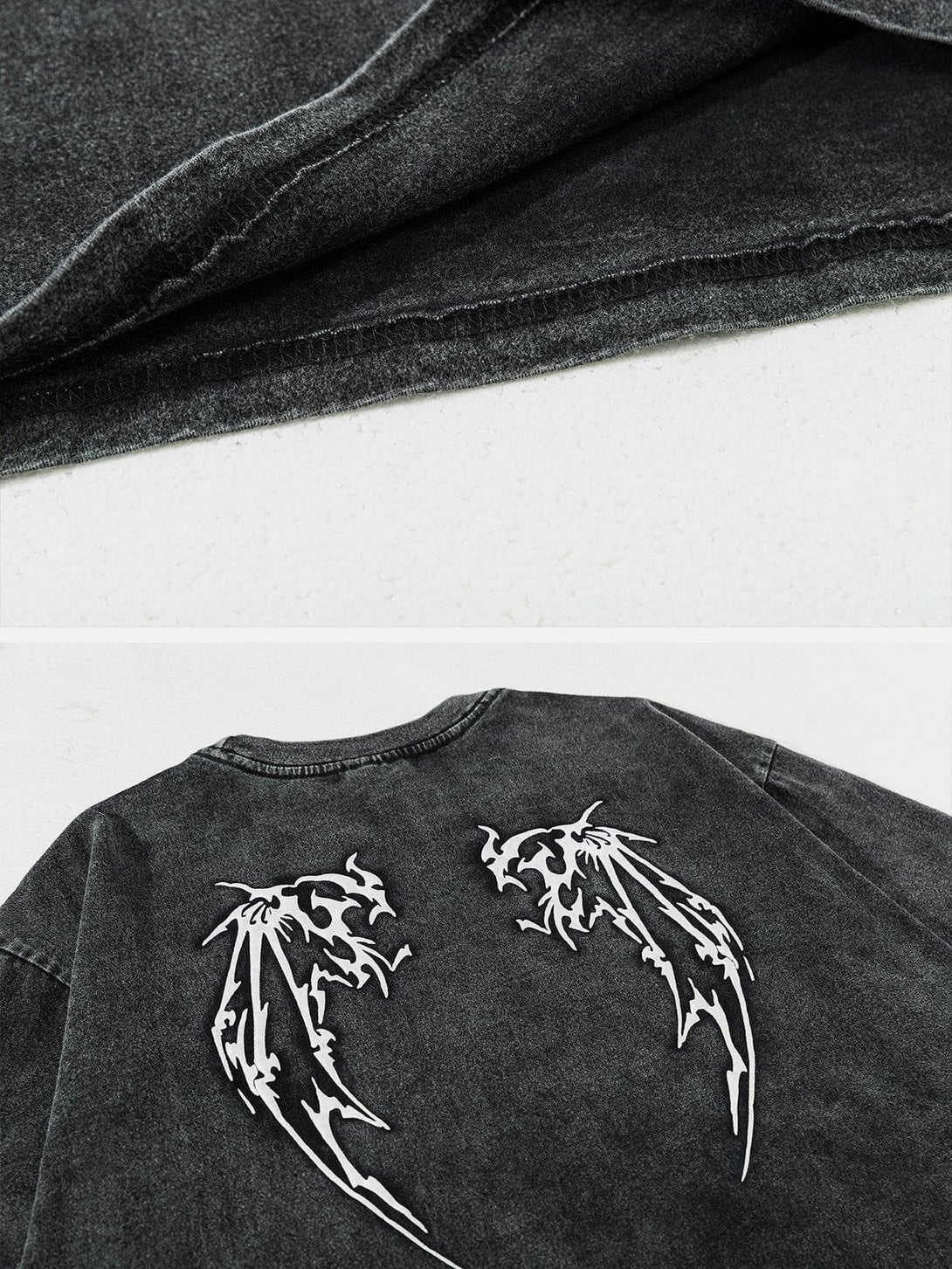 Ellesey - Washed Wings Print Tee- Streetwear Fashion - ellesey.com