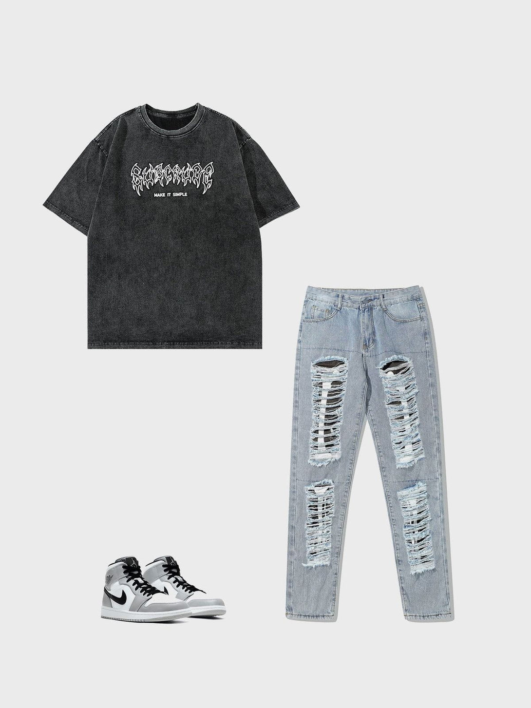 Ellesey - Washed Wings Print Tee- Streetwear Fashion - ellesey.com