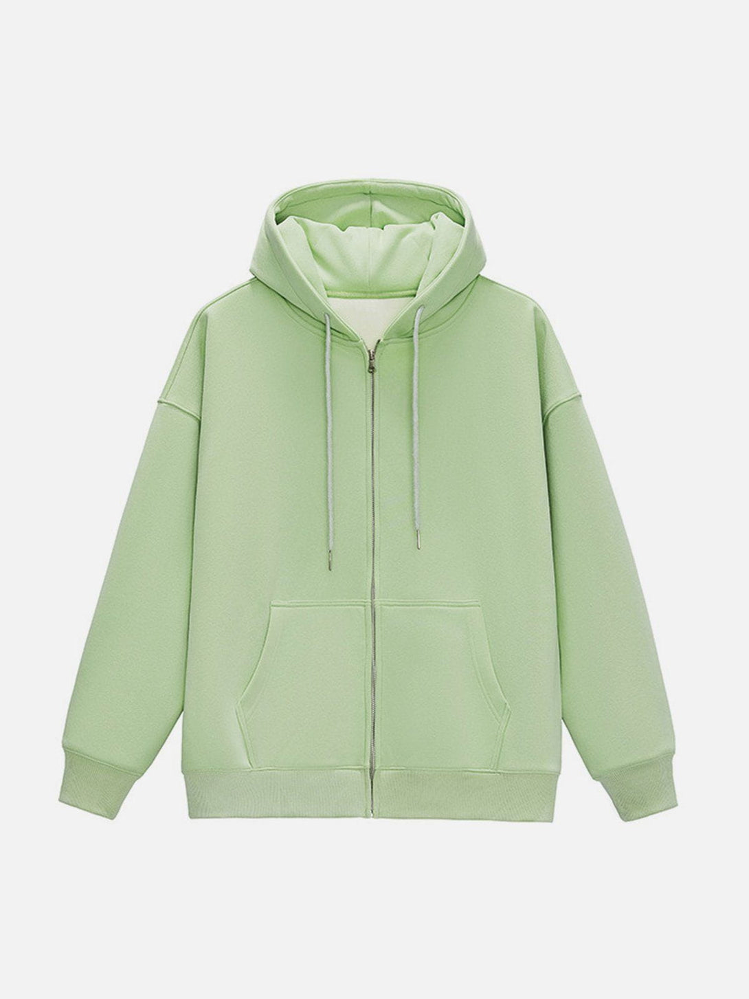 Ellesey - ZIP UP Solid Color Hoodie- Streetwear Fashion - ellesey.com