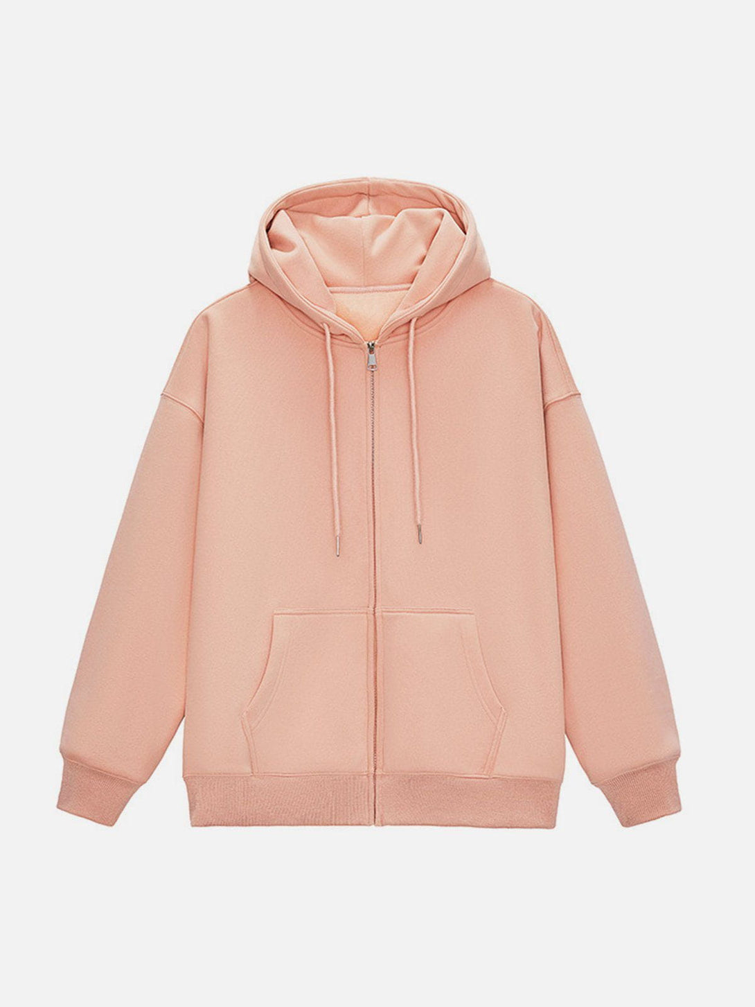 Ellesey - ZIP UP Solid Color Hoodie- Streetwear Fashion - ellesey.com