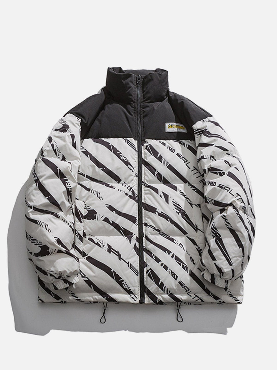 Ellesey - Zebra Print Splicing Winter Coat-Streetwear Fashion - ellesey.com