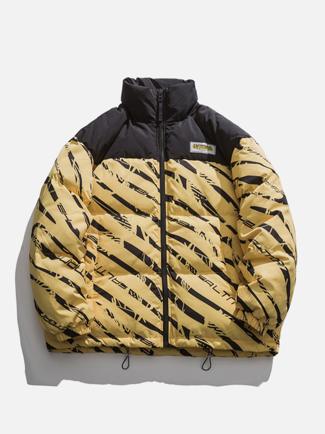 Ellesey - Zebra Print Splicing Winter Coat-Streetwear Fashion - ellesey.com