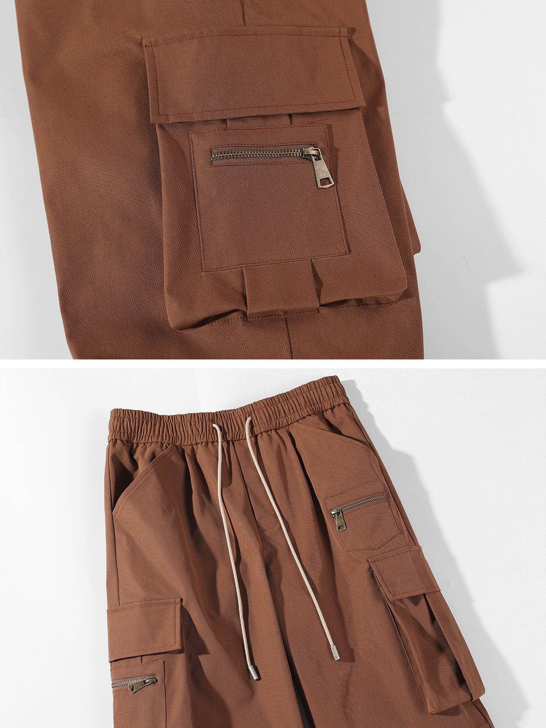 Ellesey - Zip Large Multi-Pocket Cargo Pants- Streetwear Fashion - ellesey.com