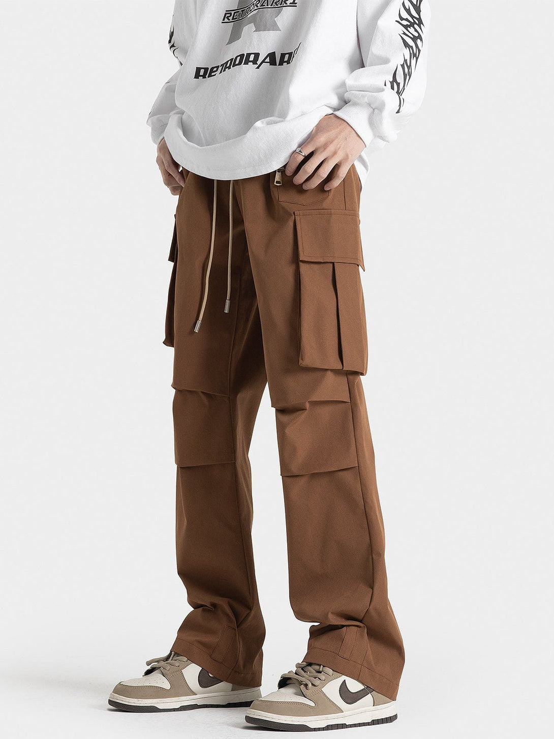 Ellesey - Zip Large Multi-Pocket Cargo Pants- Streetwear Fashion - ellesey.com