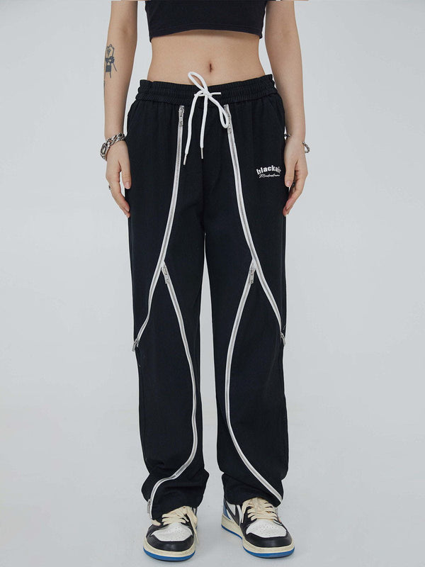 Ellesey - Zipper Stitching Pants- Streetwear Fashion - ellesey.com