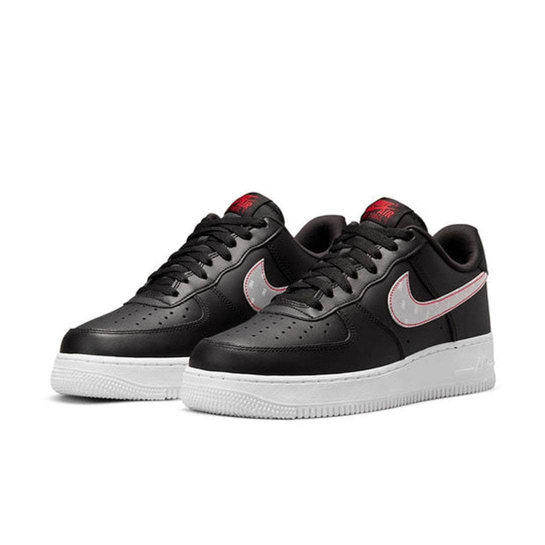 Nike Air Force 1 '07 Black/Red- Streetwear Fashion - ellesey.com