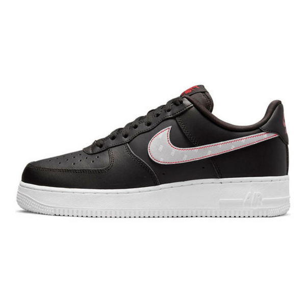 Nike Air Force 1 '07 Black/Red- Streetwear Fashion - ellesey.com