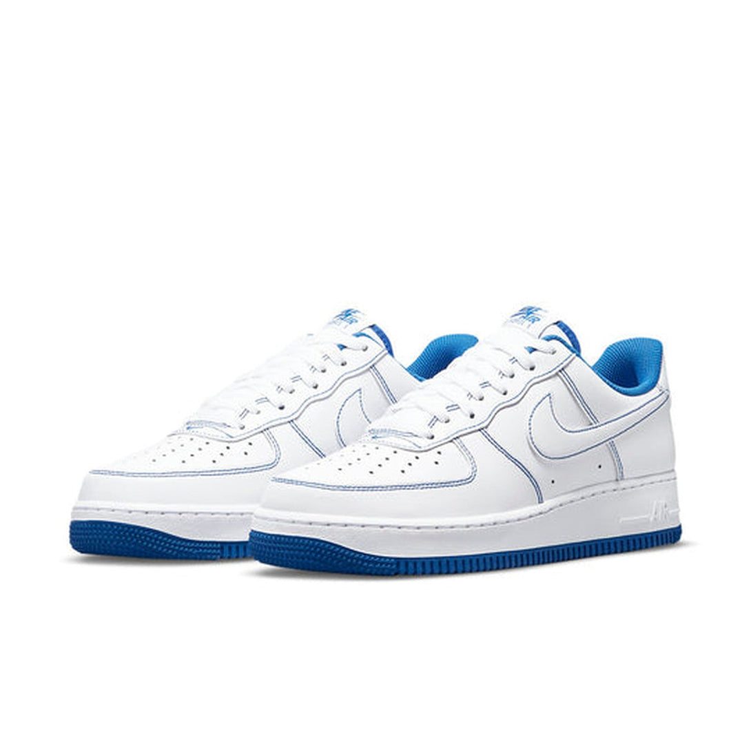 Nike Air Force 1 '07 'Contrast Stitch - White Game Royal'- Streetwear Fashion - ellesey.com