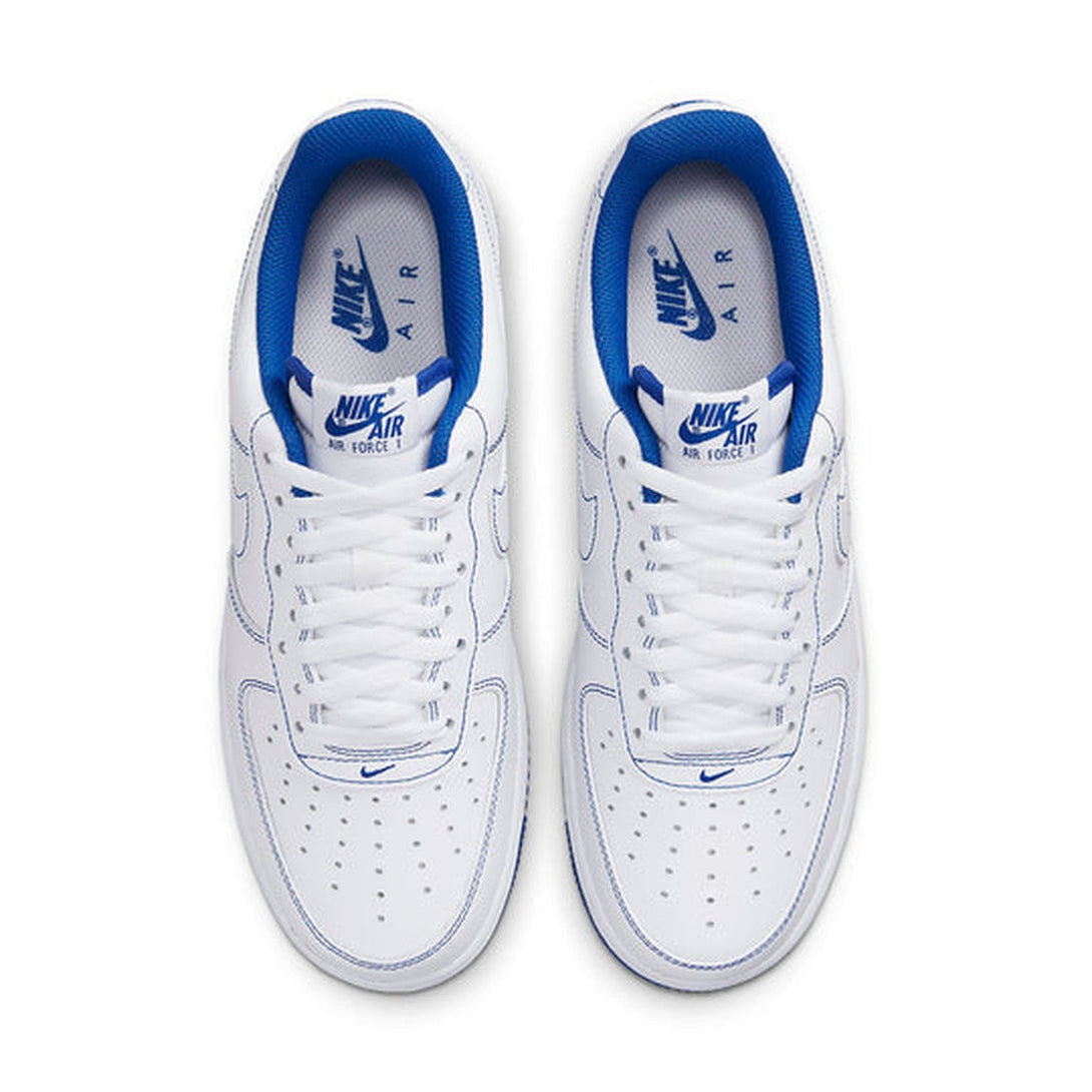 Nike Air Force 1 '07 'Contrast Stitch - White Game Royal'- Streetwear Fashion - ellesey.com