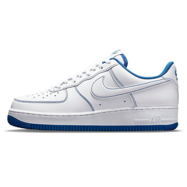 Nike Air Force 1 '07 'Contrast Stitch - White Game Royal'- Streetwear Fashion - ellesey.com