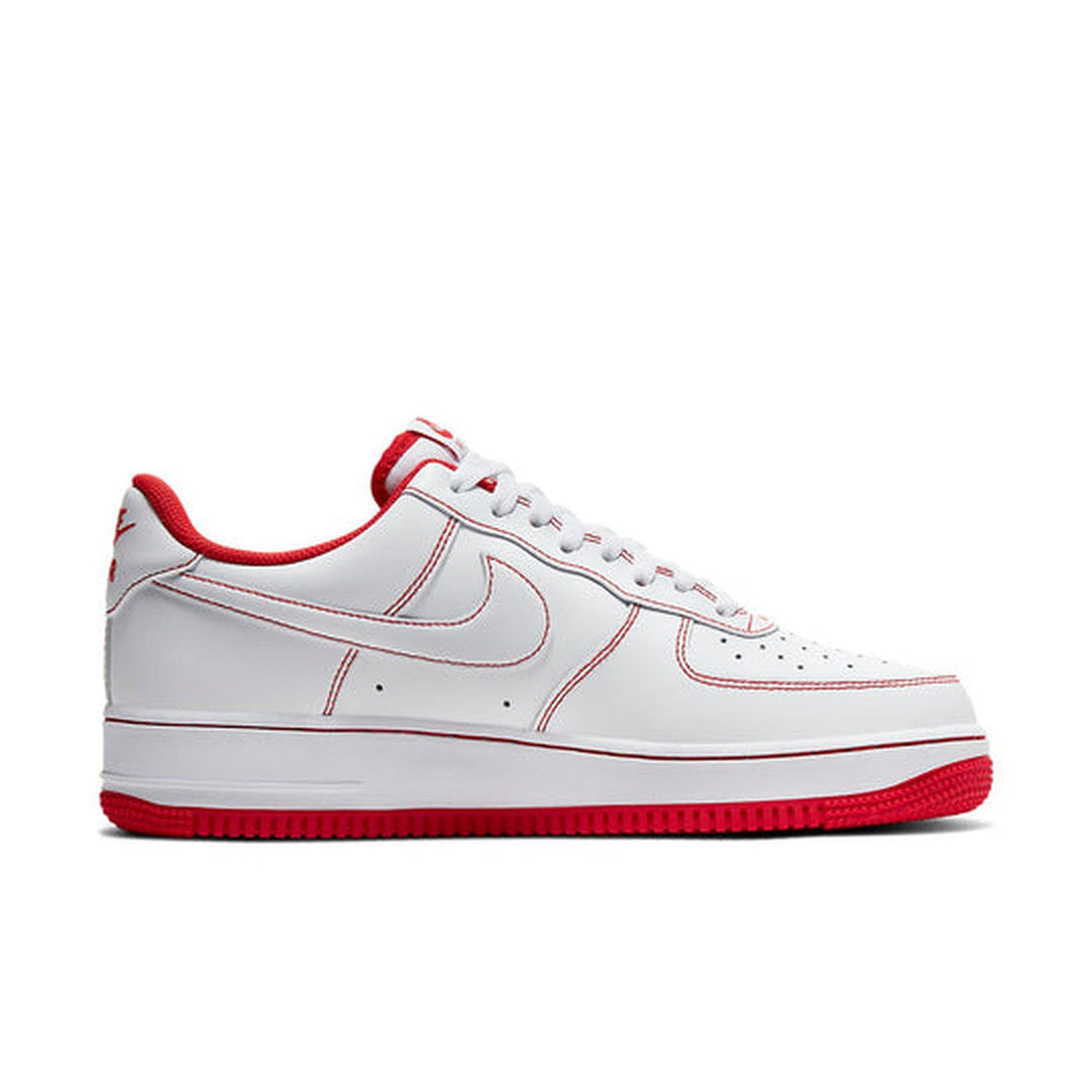 Nike Air Force 1 '07 'Contrast Stitch - White University Red'- Streetwear Fashion - ellesey.com