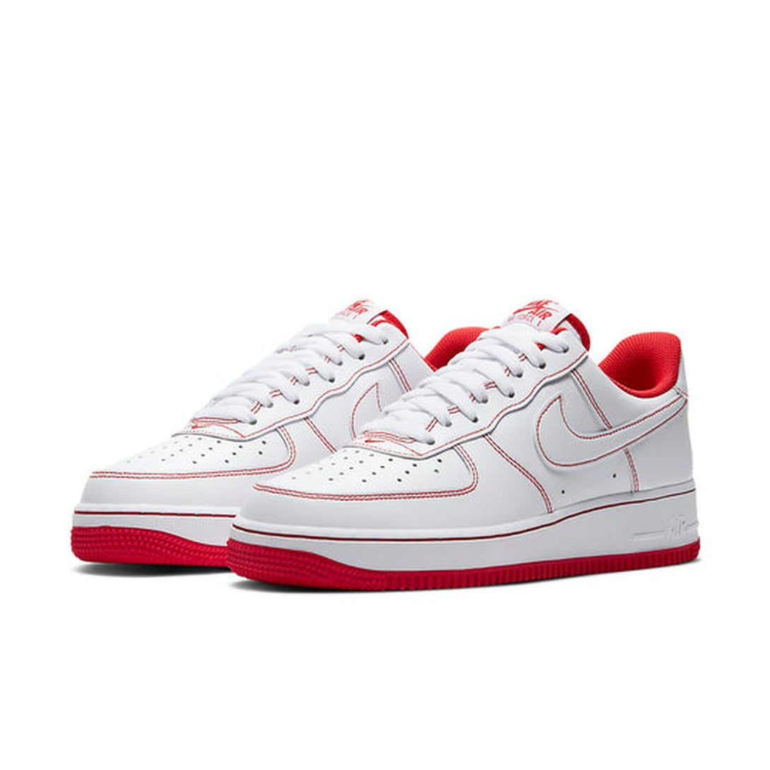 Nike Air Force 1 '07 'Contrast Stitch - White University Red'- Streetwear Fashion - ellesey.com