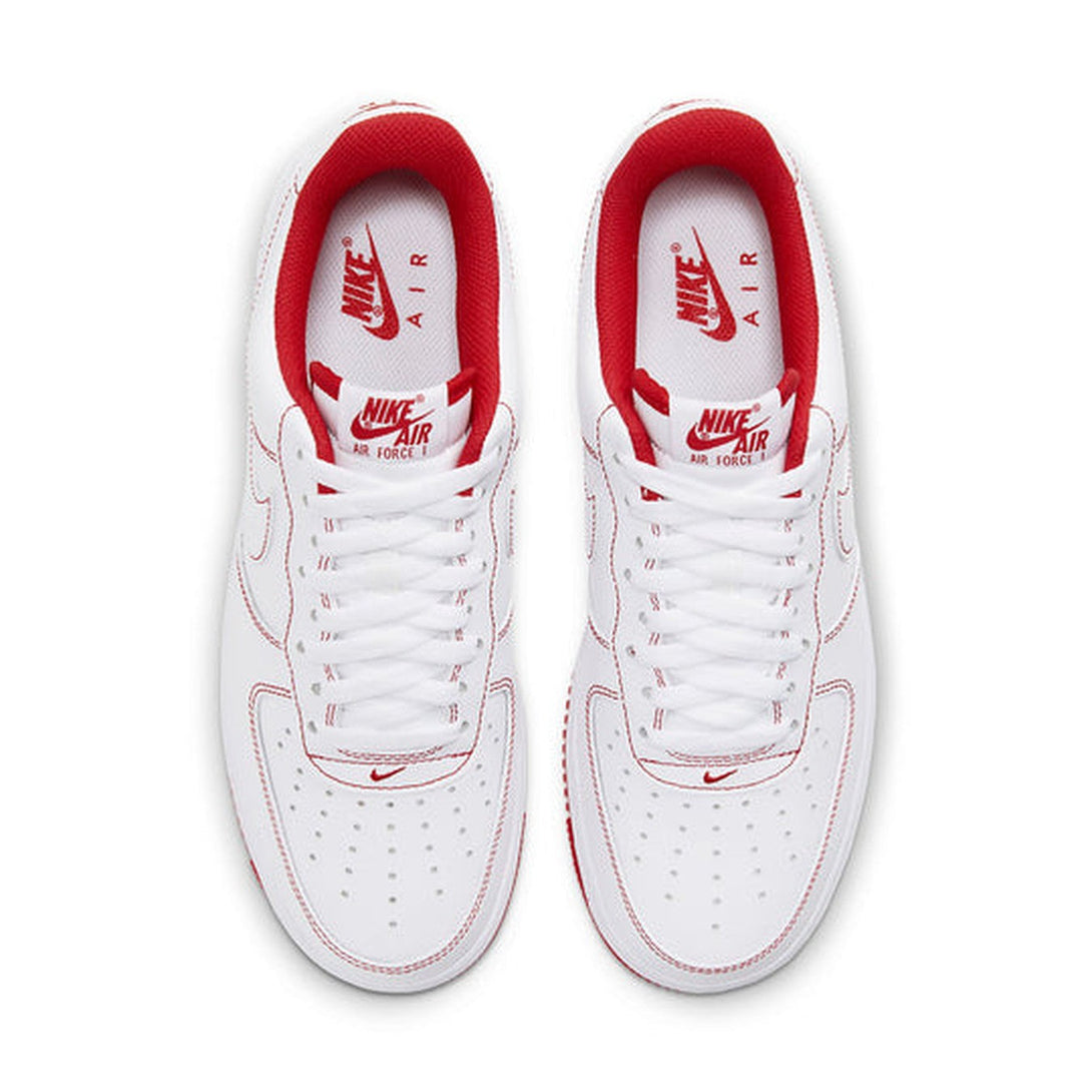 Nike Air Force 1 '07 'Contrast Stitch - White University Red'- Streetwear Fashion - ellesey.com