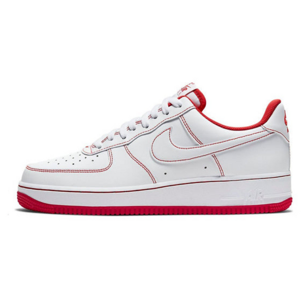 Nike Air Force 1 '07 'Contrast Stitch - White University Red'- Streetwear Fashion - ellesey.com