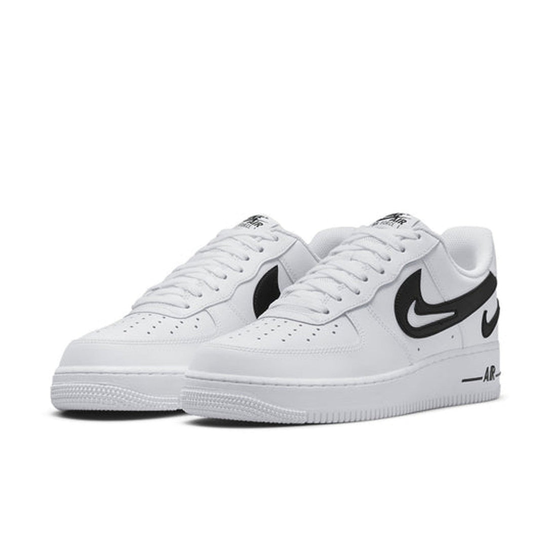 Nike Air Force 1 '07 'Cut Out Swoosh - White Black'- Streetwear Fashion - ellesey.com