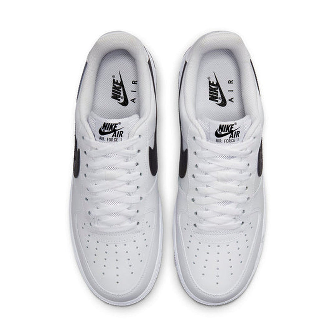 Nike Air Force 1 '07 'Cut Out Swoosh - White Black'- Streetwear Fashion - ellesey.com