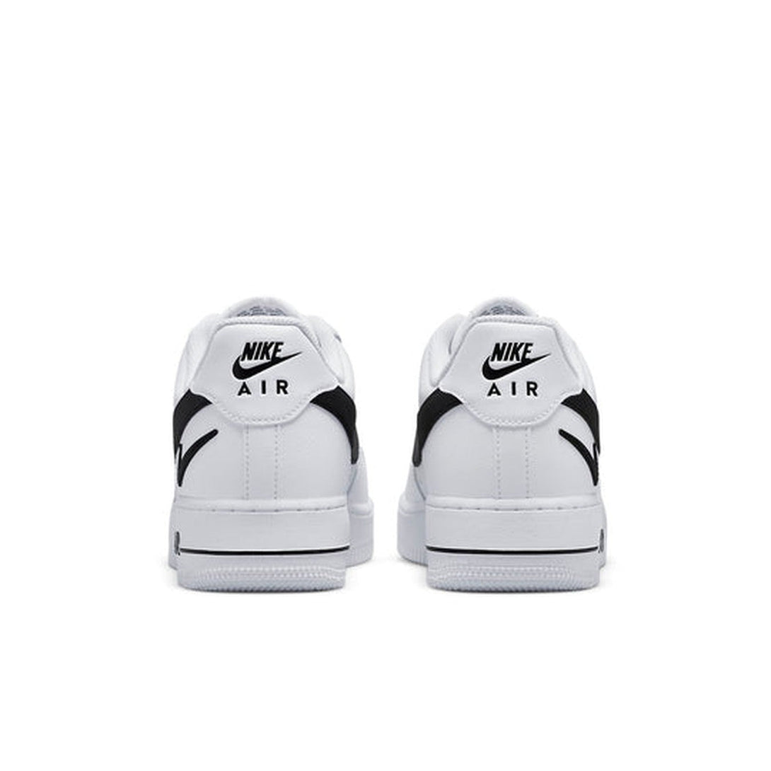 Nike Air Force 1 '07 'Cut Out Swoosh - White Black'- Streetwear Fashion - ellesey.com