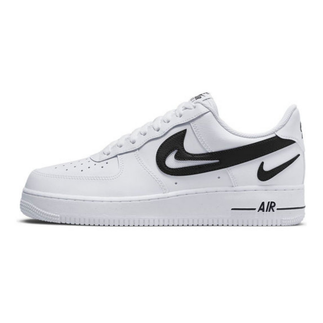 Nike Air Force 1 '07 'Cut Out Swoosh - White Black'- Streetwear Fashion - ellesey.com