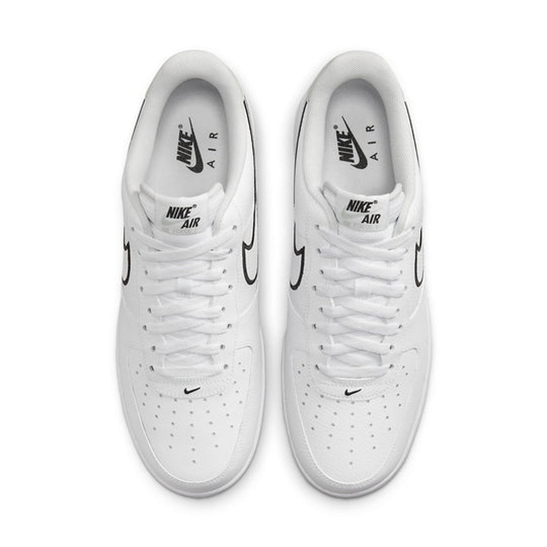 Nike Air Force 1 '07 'Embroidered Swoosh - White Black'- Streetwear Fashion - ellesey.com