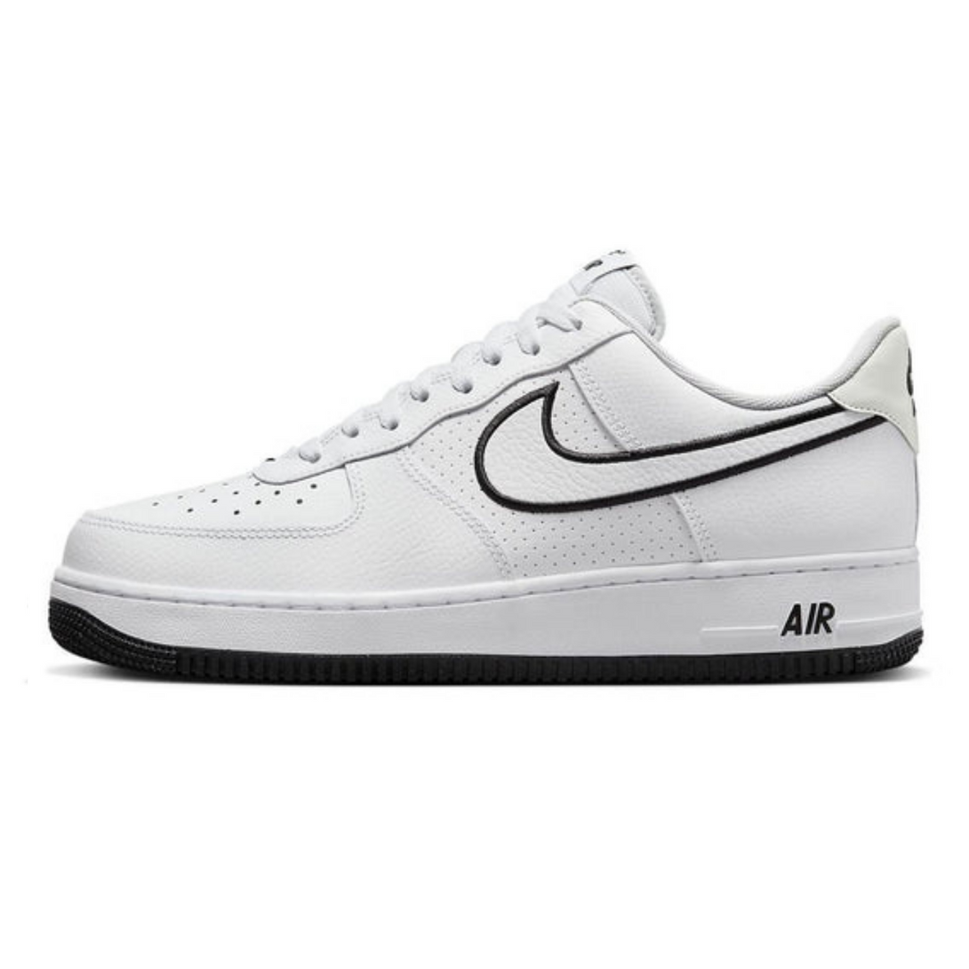 Nike Air Force 1 '07 'Embroidered Swoosh - White Black'- Streetwear Fashion - ellesey.com