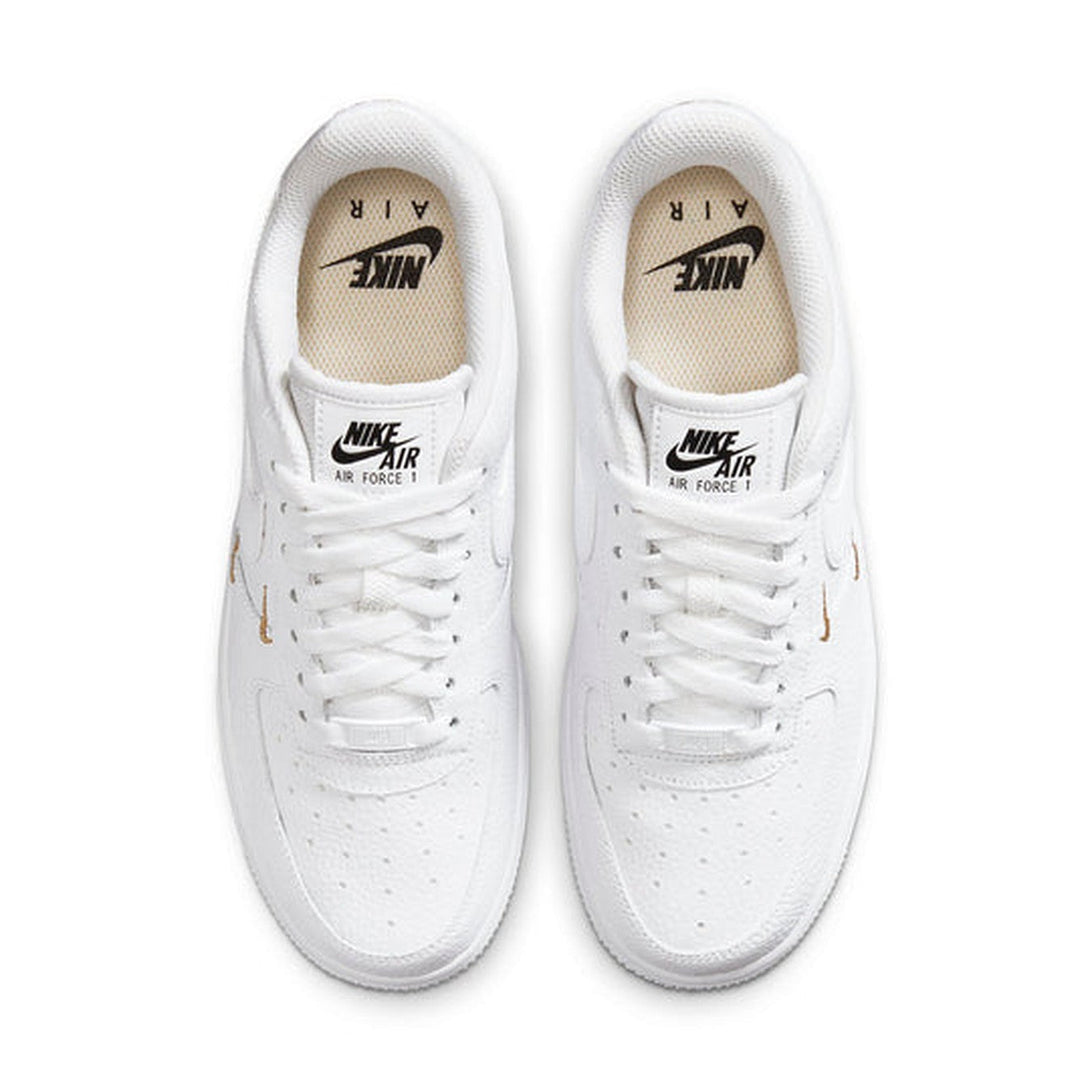 Nike Air Force 1 '07 Essential 'White Metallic Gold'- Streetwear Fashion - ellesey.com