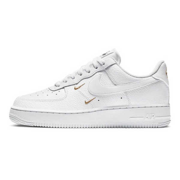 Nike Air Force 1 '07 Essential 'White Metallic Gold'- Streetwear Fashion - ellesey.com