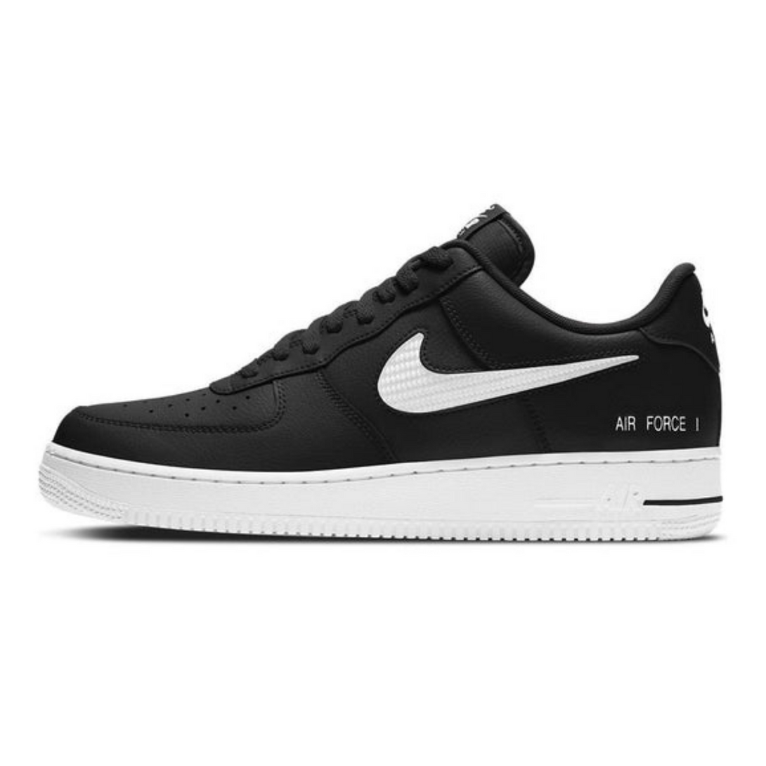 Nike Air Force 1 '07 LV8 'Cut Out Swoosh - Black White'- Streetwear Fashion - ellesey.com