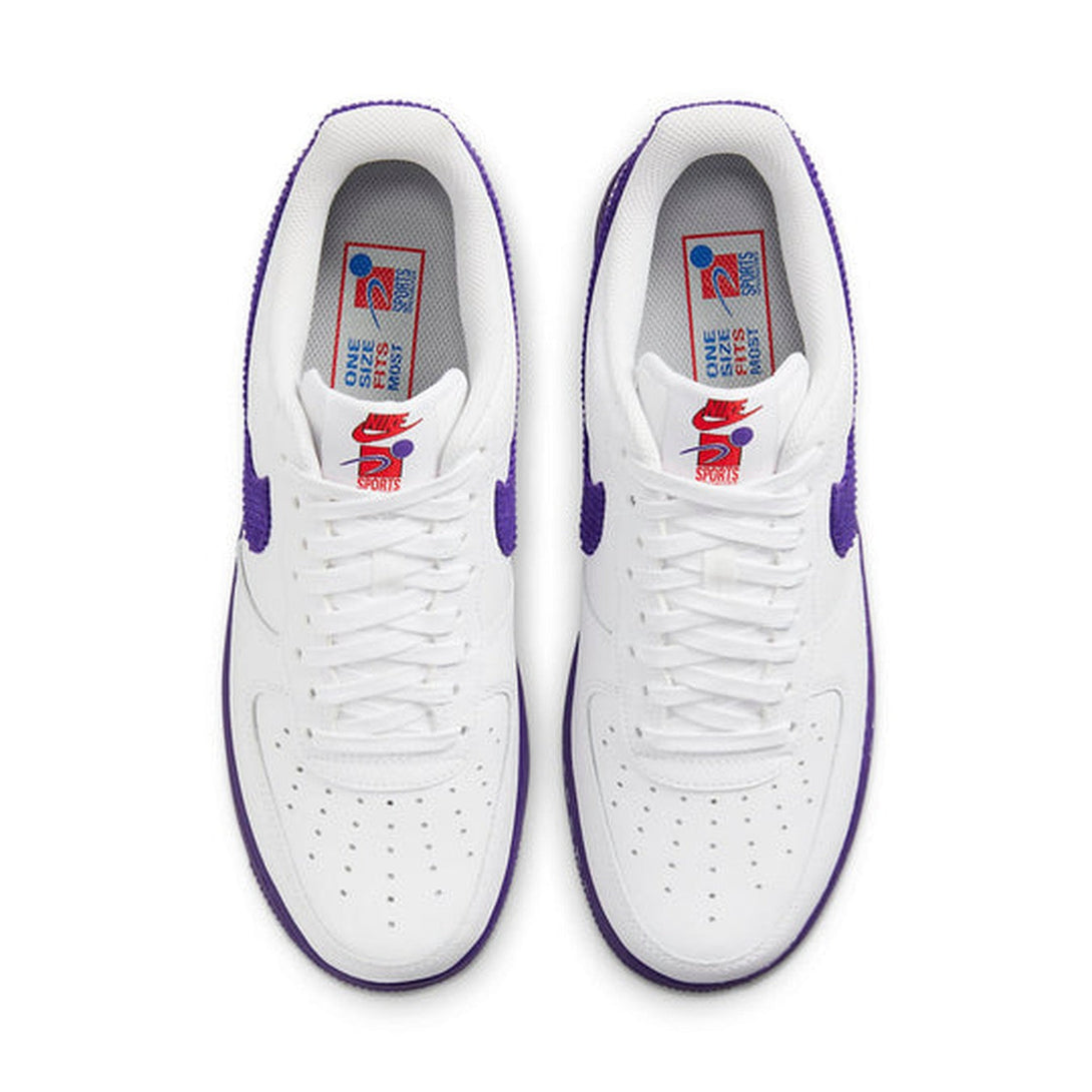 Nike Air Force 1 '07 LV8 EMB 'White Court Purple'- Streetwear Fashion - ellesey.com