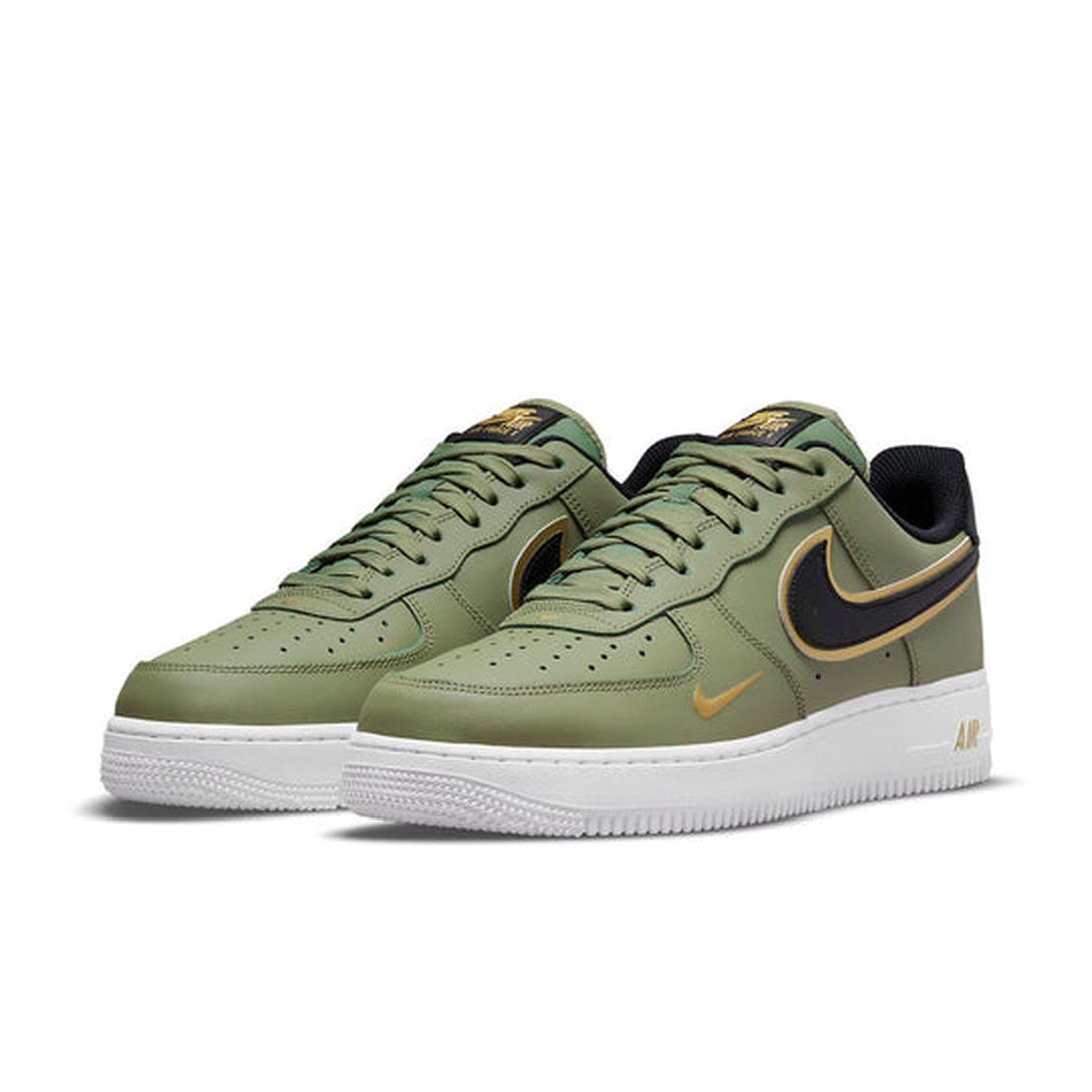 Nike Air Force 1 '07 LV8 'Metallic Swoosh Pack - Oil Green'- Streetwear Fashion - ellesey.com