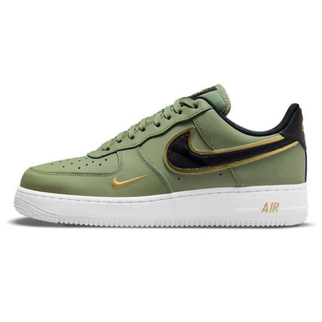 Nike Air Force 1 '07 LV8 'Metallic Swoosh Pack - Oil Green'- Streetwear Fashion - ellesey.com