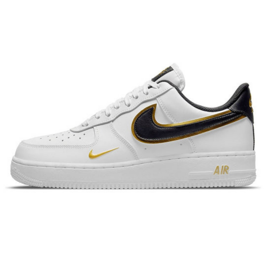 Nike Air Force 1 '07 LV8 'Metallic Swoosh Pack - White Metallic Gold'- Streetwear Fashion - ellesey.com