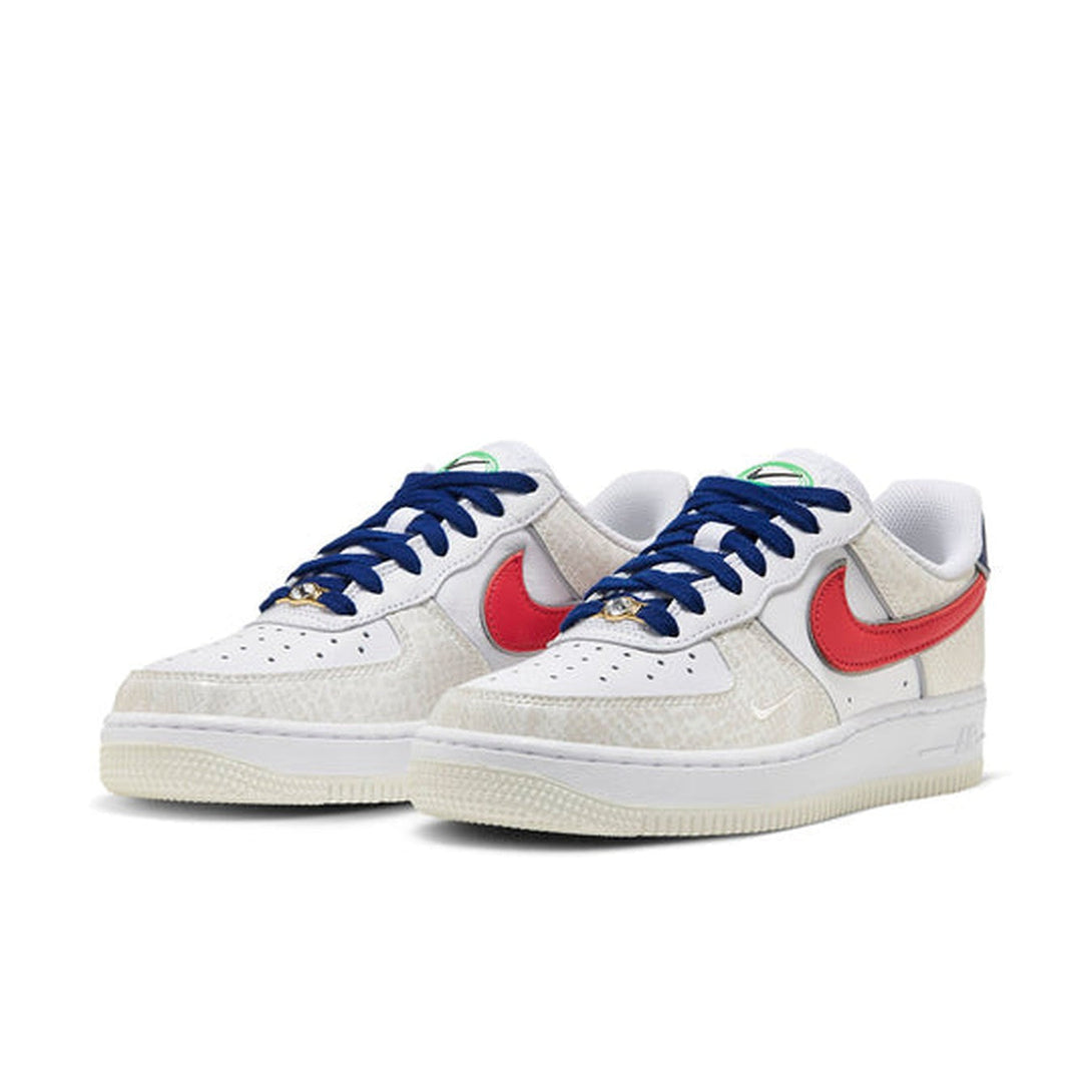 Nike Air Force 1 '07 LX 'Just Do It - White University Red Snakeskin'- Streetwear Fashion - ellesey.com