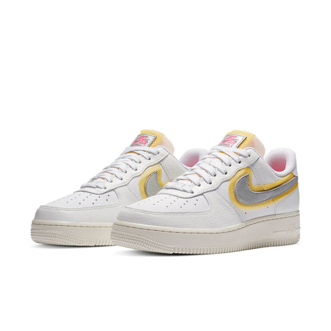 Nike Air Force 1 '07 LX 'White Metallic Silver Gold'- Streetwear Fashion - ellesey.com