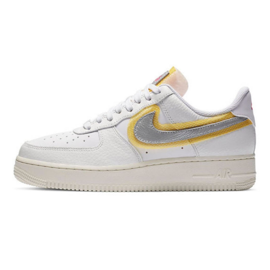 Nike Air Force 1 '07 LX 'White Metallic Silver Gold'- Streetwear Fashion - ellesey.com