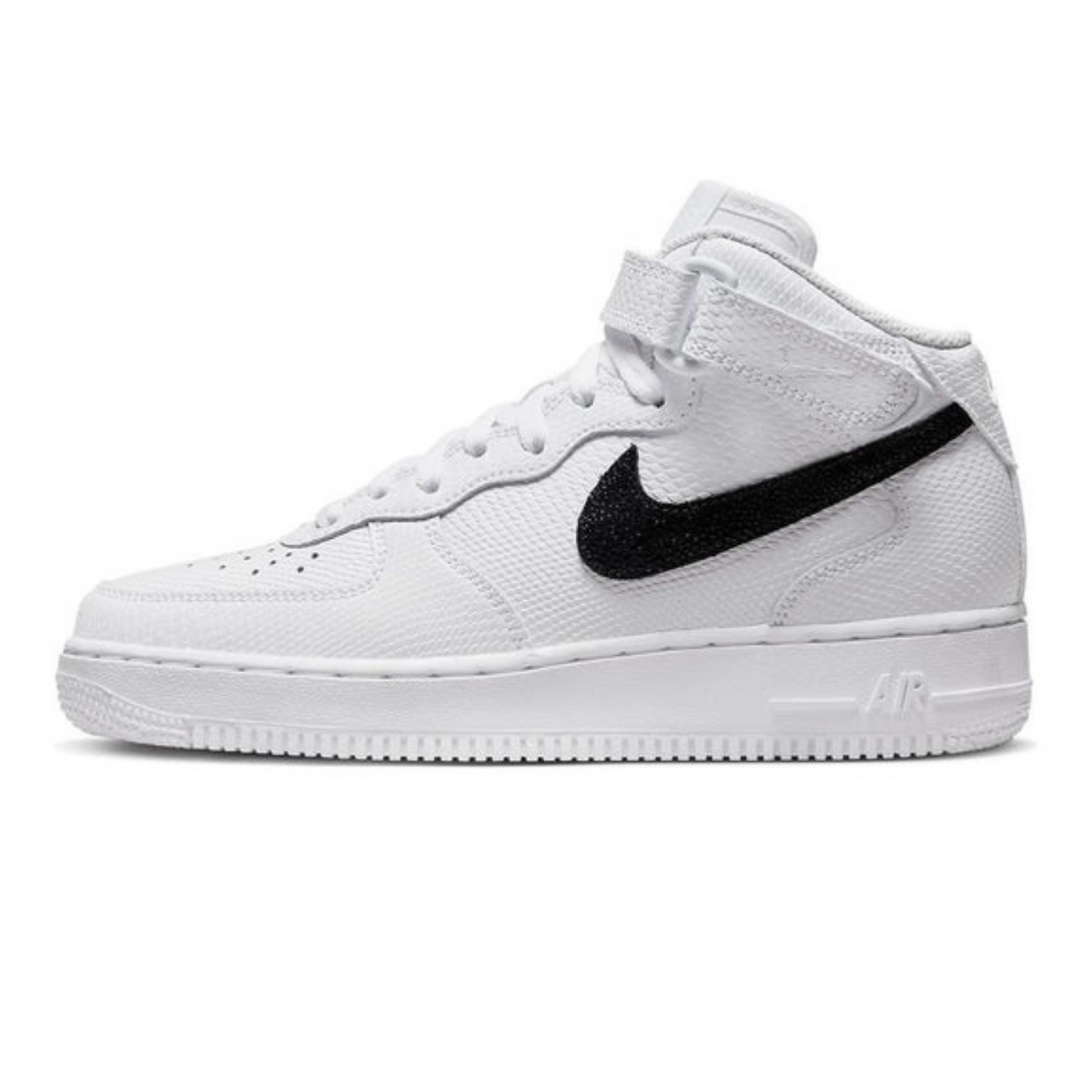 Nike Air Force 1 '07 Mid 'White Snakeskin'- Streetwear Fashion - ellesey.com