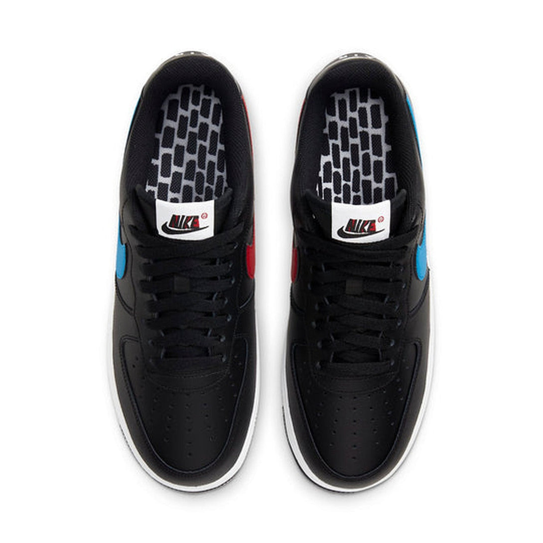 Nike Air Force 1 '07 'Mismatch Swooshes - Black'- Streetwear Fashion - ellesey.com