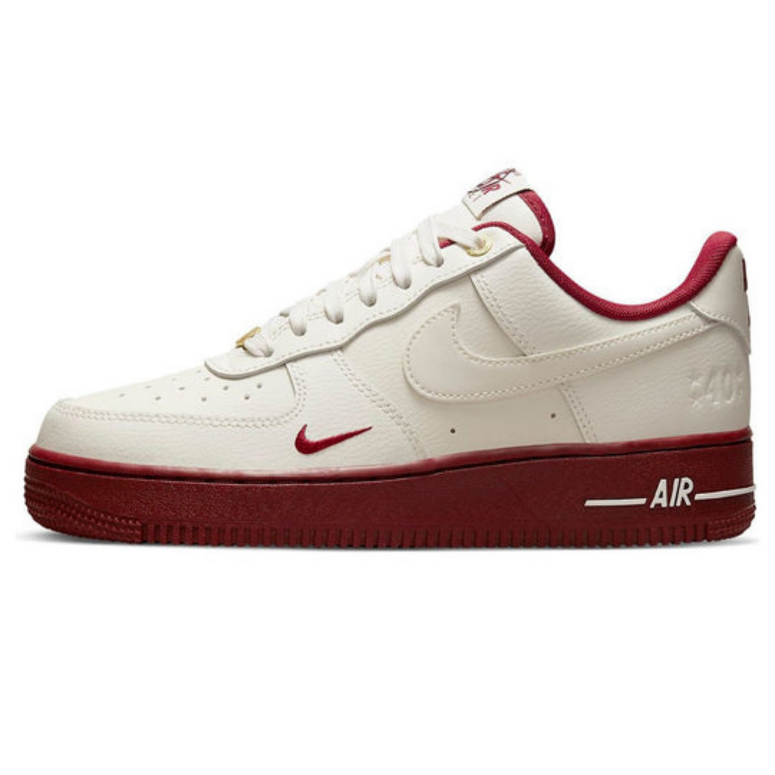 Nike Air Force 1 '07 SE '40th Anniversary - Sail Team Red'- Streetwear Fashion - ellesey.com