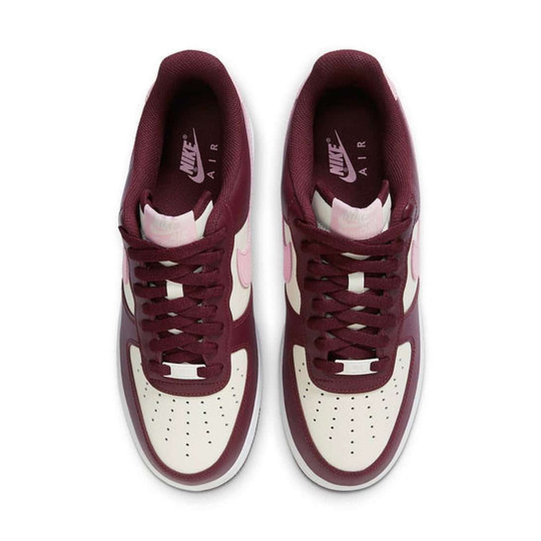 Nike Air Force 1 '07 'Sail Maroon'- Streetwear Fashion - ellesey.com