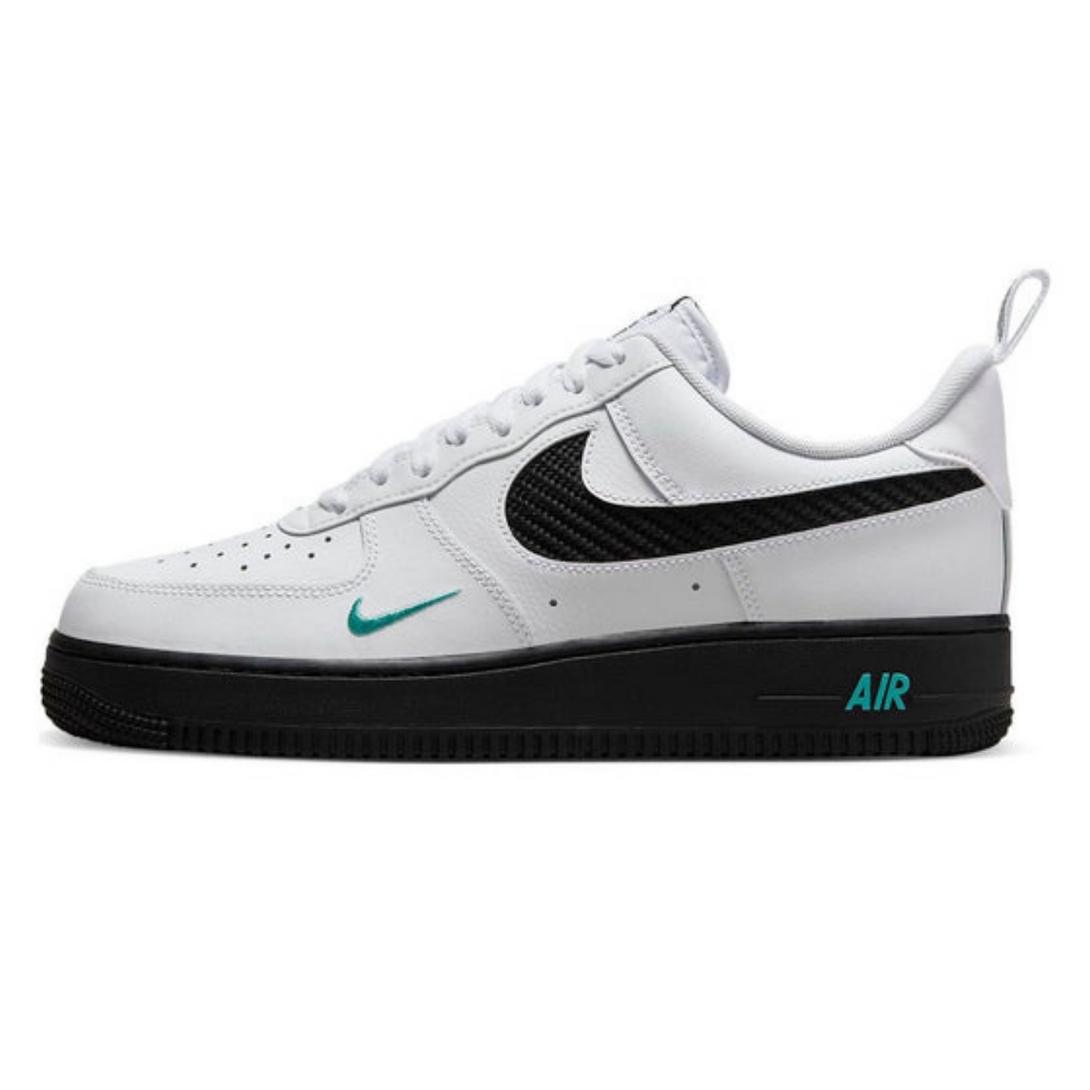 Nike Air Force 1 '07 'White Black Teal'- Streetwear Fashion - ellesey.com